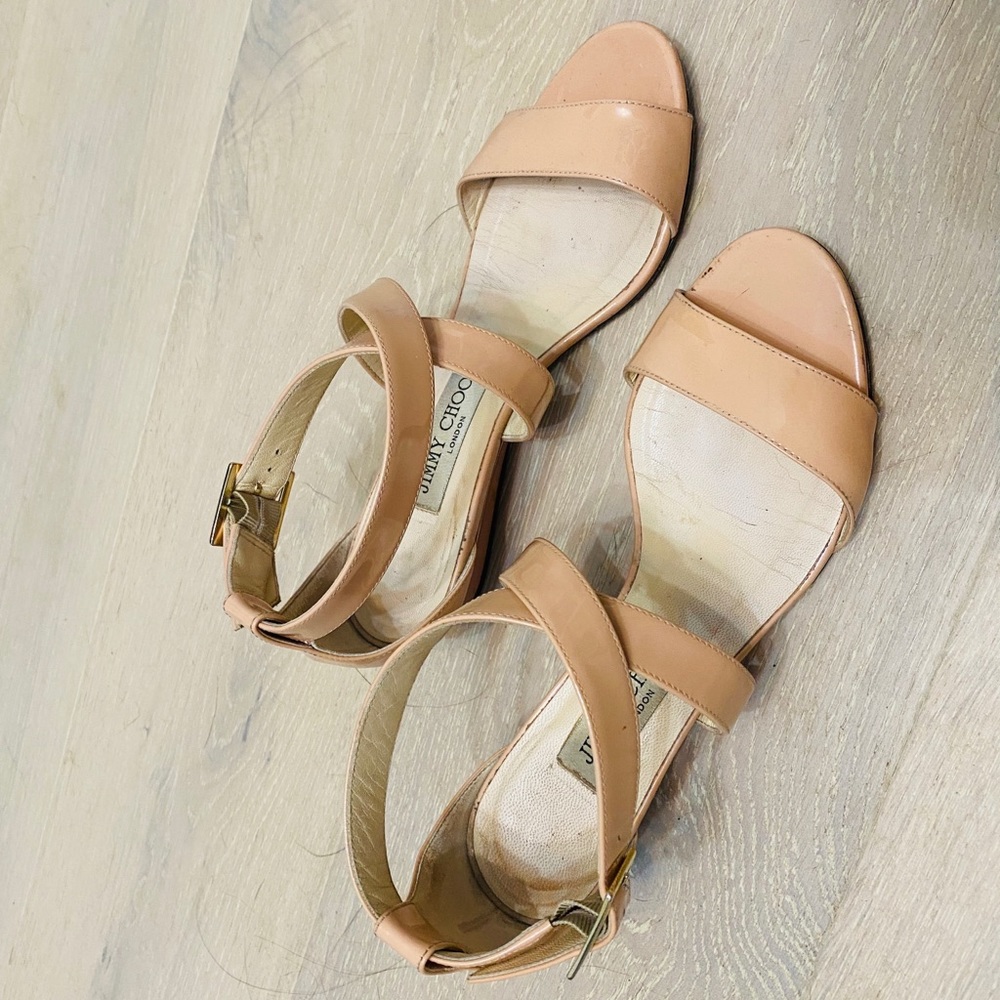 jimmy choo nude pink sandals